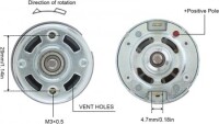 D Şaft 775 12V 3000RPM Yüksek Hızlı Yüksek Torklu DC Motor Çift Şaftlı - 3