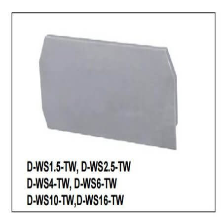 D-WS2.5-TW-01P-11-00AH DIN RAIL T.B.COVER GRAY WS2.5-TW - 1