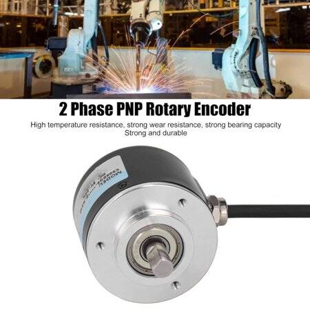 D10mm Hollow Shaft DC5-24V 2000 Pulses Incremental Photoelectric Rotary Encoder PNP Voltage Output - 5