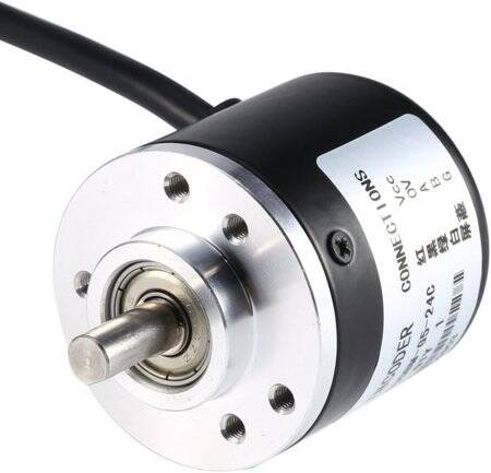 D10mm Hollow Shaft DC5-24V 50 Pulses Incremental Photoelectric Rotary Encoder NPN Open Collector - 2