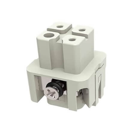 DA-003-F HDC INSERT FEMALE 10A 3+PE SCREW - 1