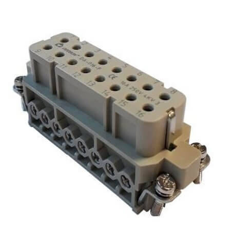DA-016-F INSERT FEMALE 16P+1GND 16A SCREW CONNECTION - 1