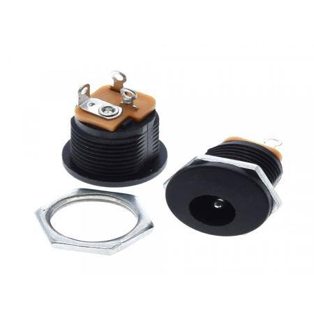 DC-022 With Nut Female DC Power jack 5.5x2.1mm - 1