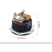 DC-022 With Nut Female DC Power jack 5.5x2.1mm - 2