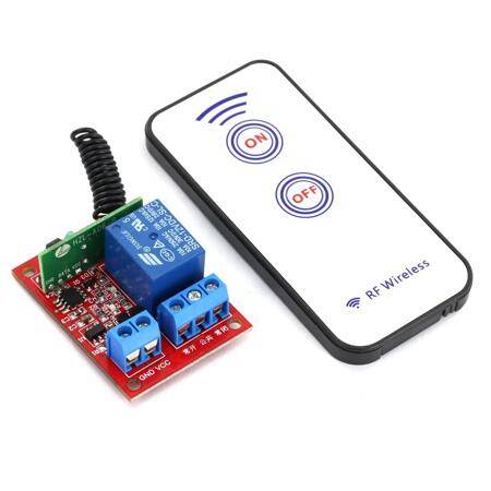 DC 24V 1 Channel Relay Module 433Mhz RF Wireless Remote Control (With Battery) - 1