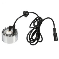 DC 24V 16mm 12 LED Alloy Air Humidifier Mist Maker Nebulizer 46mmx38mm EU Plug - 4