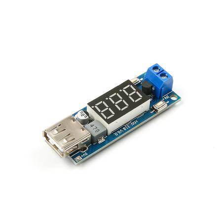 DC 4.5-40V To 5V 2A USB Charger DC-DC Step-down Buck Converter Voltmeter Module - 7