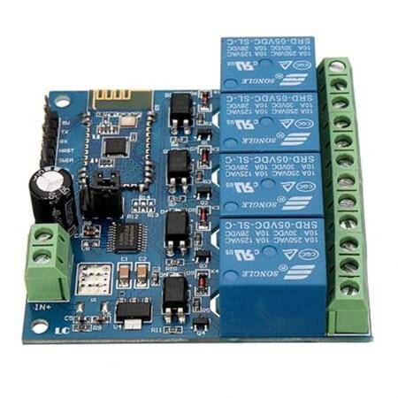 DC 5V Bluetooth 4 Channels Relay Module Internet Smart Remote Control Mobile Phone Switch Wireless Relay Module - 5