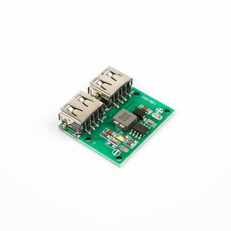 DC-DC Araba Şarj Voltaj Sabitleyici Modülü - Çift USB Çıkışlı - 7