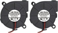 DC12V 0-28A 5015 Double Ball Centrifugal Fan With XH2-54-2P 30cm Cable Size:50x50x15mm - 1