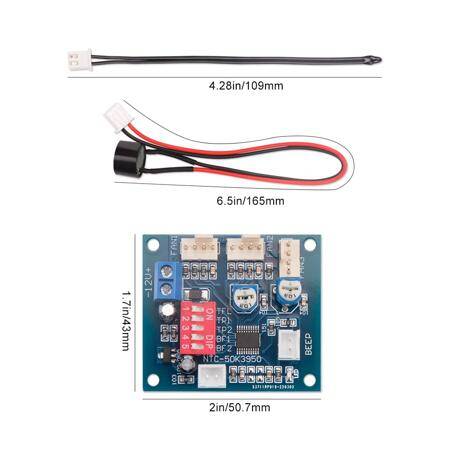 DC12V PWM DC Fan Speed Controller Variable Speed Temperature Speed Controller With Temperature Probe High Temperature Alarm - 1
