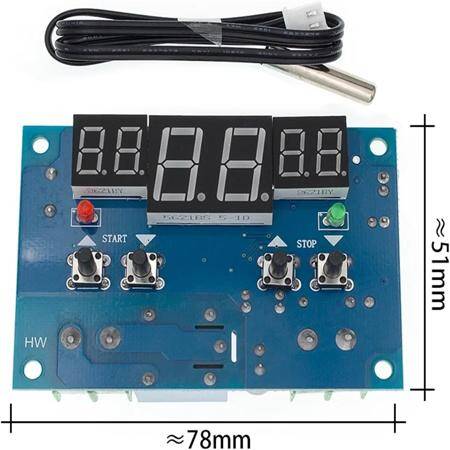 DC12V Thermostat Intelligent Digital Thermostat Temperature Controller With NTC Sensor XH-W1401 Led Display - 2
