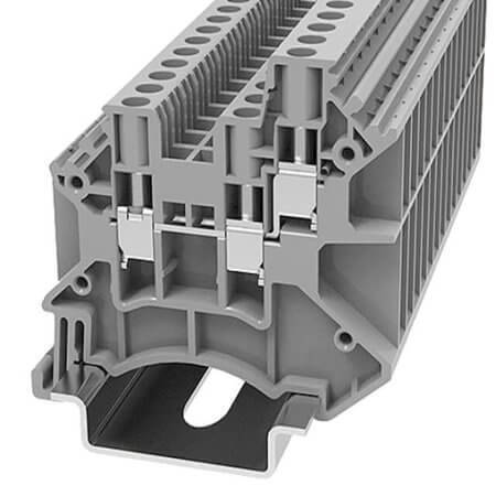 DC2.5-TW-01P-11-00AH DIN RAIL T.B.5.1MM SCREW GREY 1IN2OUT - 1