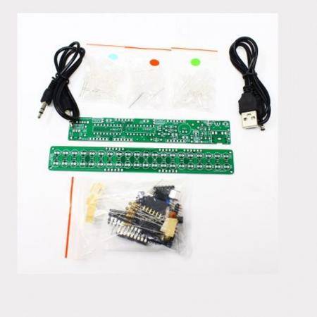 DC3-12V DIY Kit LM3914 Led Audio Spectrum Indicator Red/Green/Blue Led Level Indicator - 1