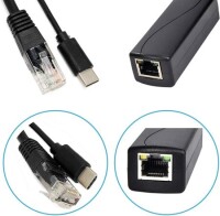 DC5.5x2.1mm Gigabit PoE Splitter 48V To 5V 3A - 3