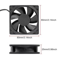 DC5V 0-27A 8025 Oil Containing Cooling Fan With XH2-54-2P 30cm Cable Size:80x80x25mm - 4