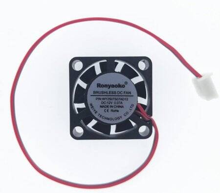 DC5V 2507 Oil Containing Cooling Fan With XH2-54-2P 30cm Cable 8000RPM Size:25x25x7mm - 3