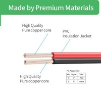 DC5V 3010 Double Ball Cooling Fan With XH2-54-2P 30cm Cable Size:30x30x10mm - 2