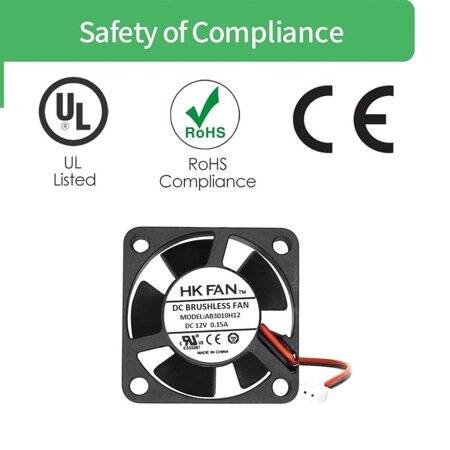 DC5V 3010 Double Ball Cooling Fan With XH2-54-2P 30cm Cable Size:30x30x10mm - 4