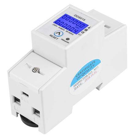 DDS015 5-80A 230V 50Hz Digital LCD Single Phase Energy Meter Watt Meter DIN Rail Mounting Without Battery - 2