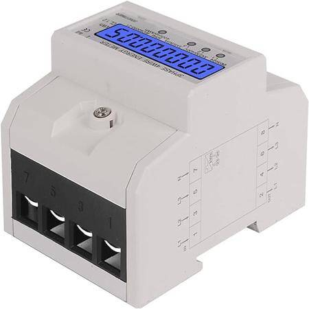 DDS024 3 Faz 4 Kablolu Elektronik Güç Tüketimi Enerji Ölçer 5-80A 380V AC 50Hz LCD Arka Işık Ekranı - 4