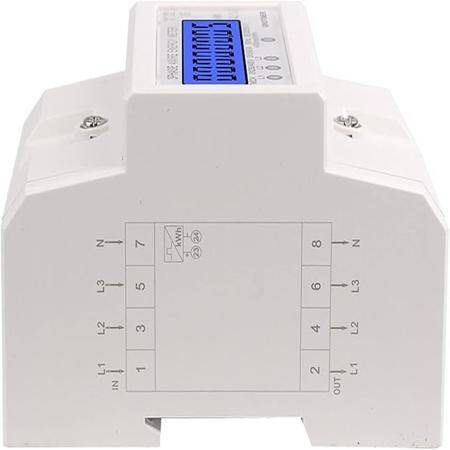 DDS024 3 Phase 4 Wire Electronic Power Consumption Energy Meter 5-80A 380V AC 50Hz LCD Back Light Display - 5