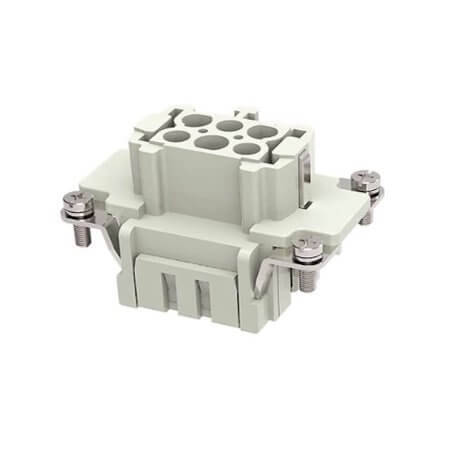DE-006-FC HDC INSERT FEMALE 16A 6+PE SCREW - 1