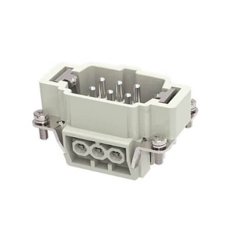 DE-006-M HDC INSERT MALE 16A 6+PE SCREW - 1