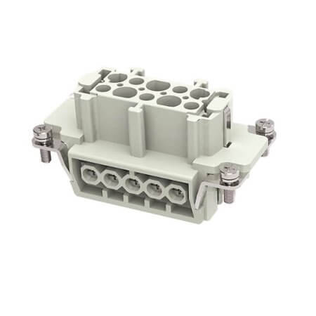 DE-010-F HDC INSERT FEMALE 16A 10+PE SCREW - 1