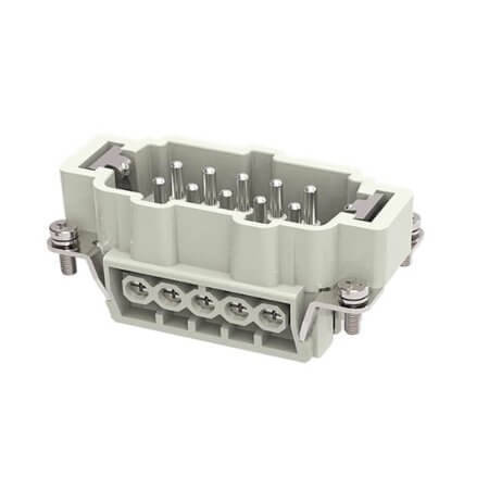 DE-010-M HDC INSERT MALE 16A 10+PE SCREW - 1
