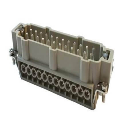 DE-024-M INSERT MALE 24P+1GND 16A SCREW CONNECTION - 1