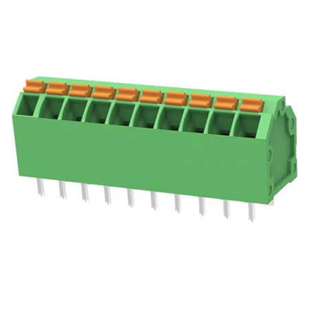 DG246-3.81-10P-14-00AH TERM.BLK.3.81MM 10P PCB SPRING-PRINT TYPE GREEN - 1