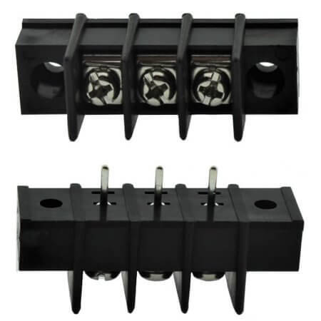 DG25C-A-03P-13-00AH TERM.BLK.7.62MM 3P BARRIER TERMINAL TWO WALL BLACK - 1