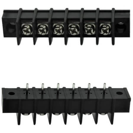 DG25C-A-06P-13-00AH TERM.BLK.7.62MM 6P BARRIER TERMINAL TWO WALL BLACK - 1