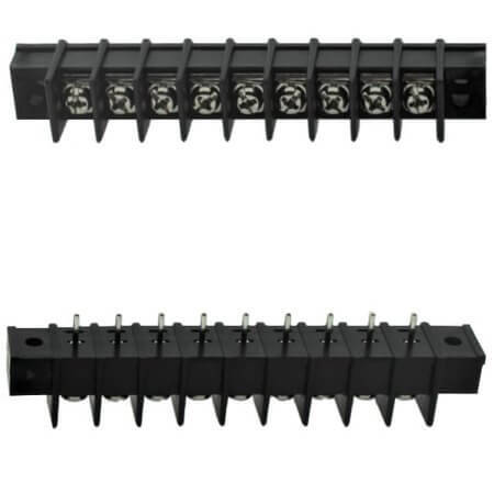 DG25C-A-09P-13-00AH TERM.BLK.7.62MM 9P BARRIER TERMINAL TWO WALL BLACK - 1
