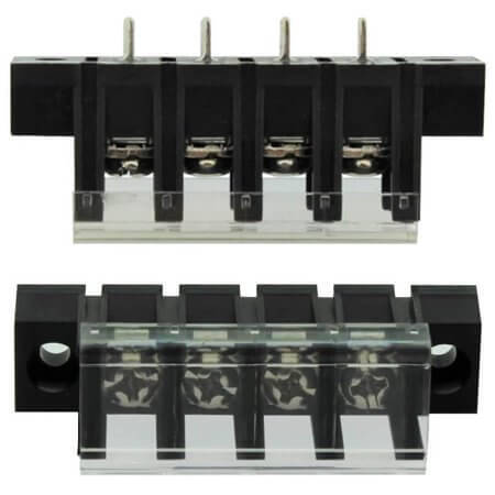DG28C-A-04P-13-00AH TERM.BLK.7.62MM 4P 180C BARRIER BLOCKS BLACK - 1