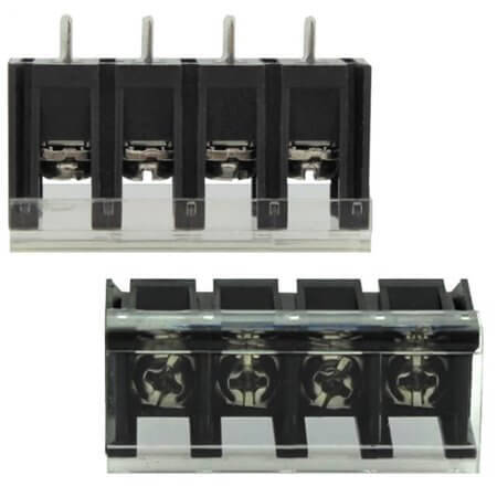 DG28C-B-04P-13-00AH TERM.BLK.7.62MM 4P 180C BARRIER BLOCKS BLACK - 1