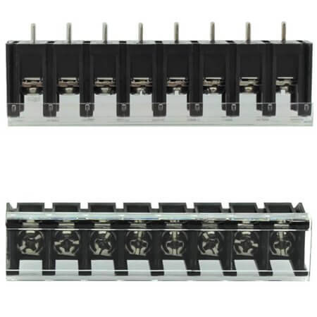 DG28C-B-08P-13-00AH TERM.BLK.7.62MM 8P 180C BARRIER BLOCKS BLACK - 1