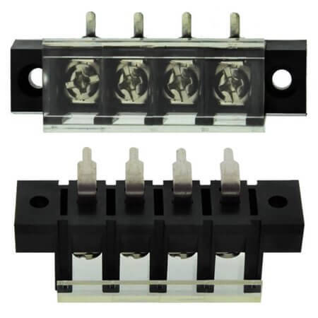 DG28R-A-04P-13-00AH TERM.BLK.7.62MM 4P 90C BARRIER BLOCKS BLACK - 1