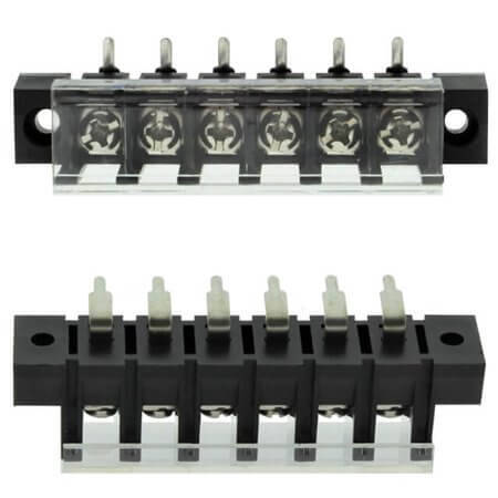 DG28R-A-06P-13-00AH TERM.BLK.7.62MM 6P 90C BARRIER BLOCKS BLACK - 1