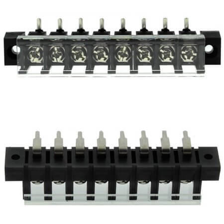 DG28R-A-08P-13-00AH TERM.BLK.7.62MM 8P 90C BARRIER BLOCKS BLACK - 1