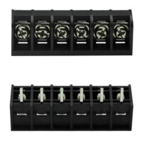 DG46S-B-06P-13-00AH TERM.BLK.9.5MM 6P 180C BARRIER BLOCKS BLACK - 1