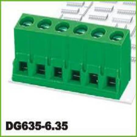 DG635-6.35-02P-14-00AH TERM.BLK.6.35MM 2P PCB TYPE GREEN - 1