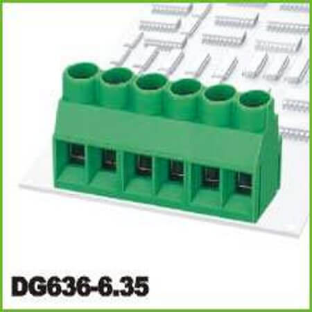 DG636-6.35-02P-14-00AH TERM.BLK.6.35MM 2P PCB TYPE GREEN - 1