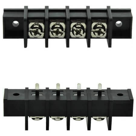 DG65C-A-04P-13-00AH TERM.BLK.11MM 4PIN 180C BARRIER BLACK - 1