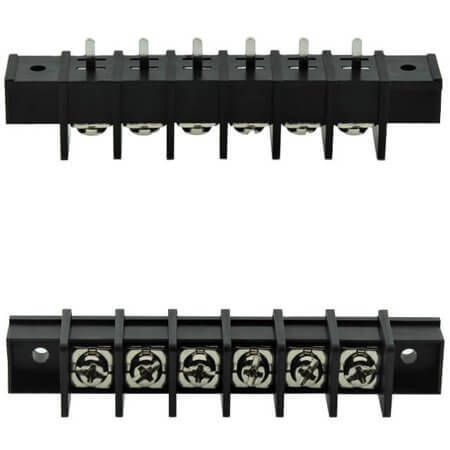 DG65C-A-06P-13-00AH TERM.BLK.11MM 6PIN 180C BARRIER BLACK - 1