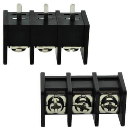 DG65C-B-03P-13-00AH TERM.BLK.11MM 3PIN 180C BARRIER BLACK - 1