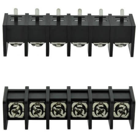 DG65C-B-06P-13-00AH TERM.BLK.11MM 6PIN 180C BARRIER BLACK - 1