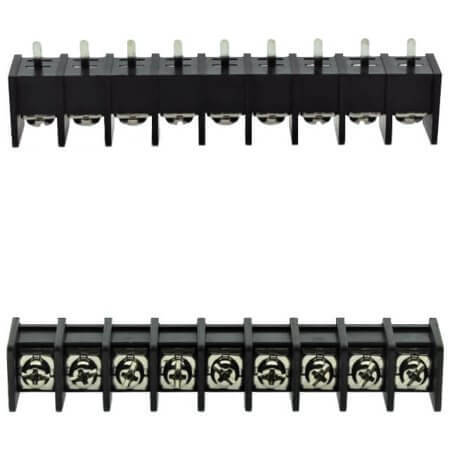 DG65C-B-09P-13-00AH TERM.BLK.11MM 9PIN 180C BARRIER BLACK - 1