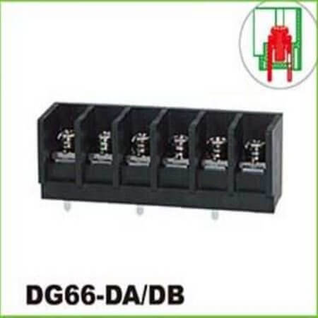 DG66-DA-12P-13-00AH TERM.BLK.11.11MM 12P 180C BARRIER BLOCKS BLACK - 1